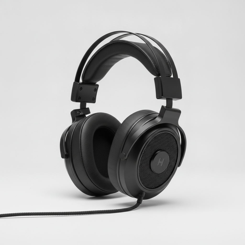 Atlas reference over-ear studio headphones on a plain surface